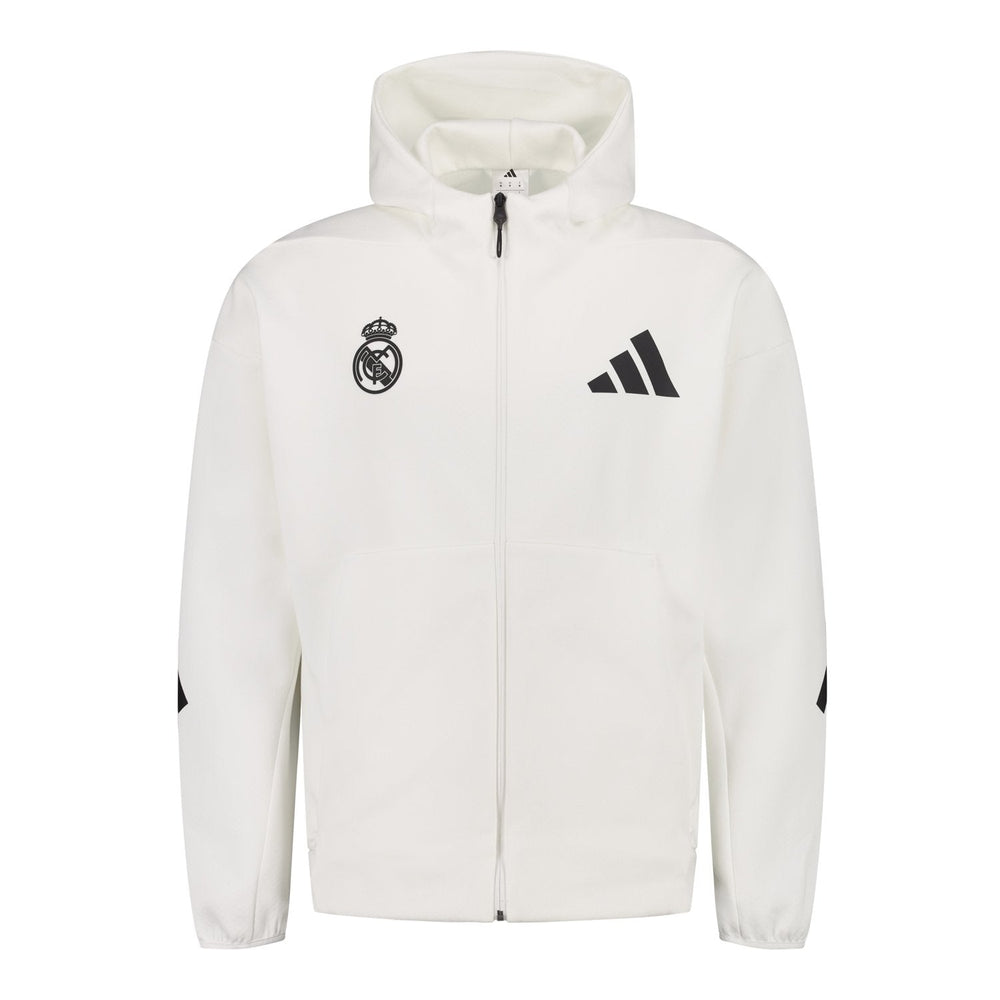 Mens adidas Real Urban Full Zip Hoodie White