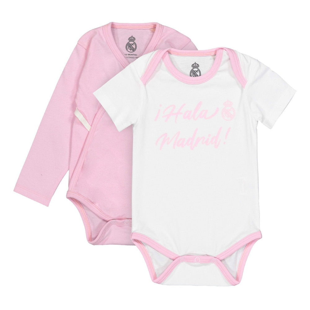 Set 2 Baby Bodies Pink/White Real Madrid
