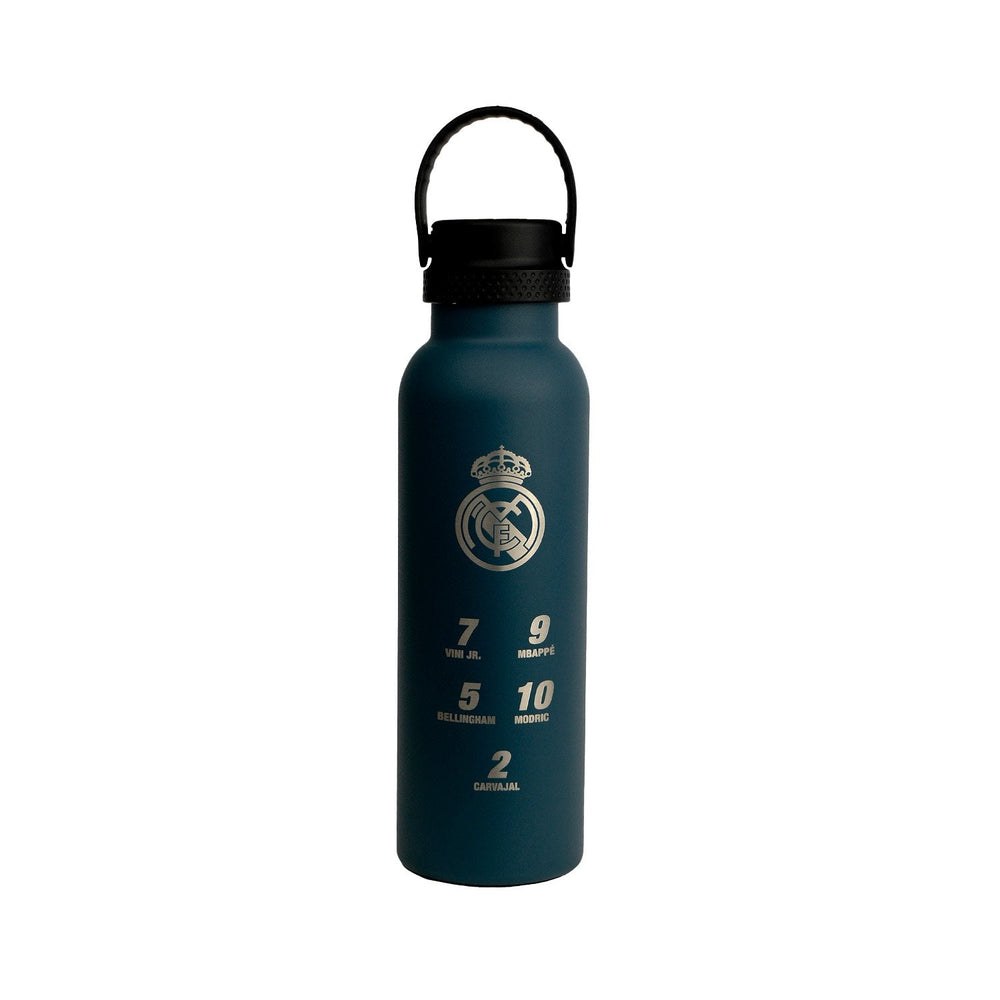 Bottle Thermo Number+ Crest 600ml Ocean Blue Real Madrid