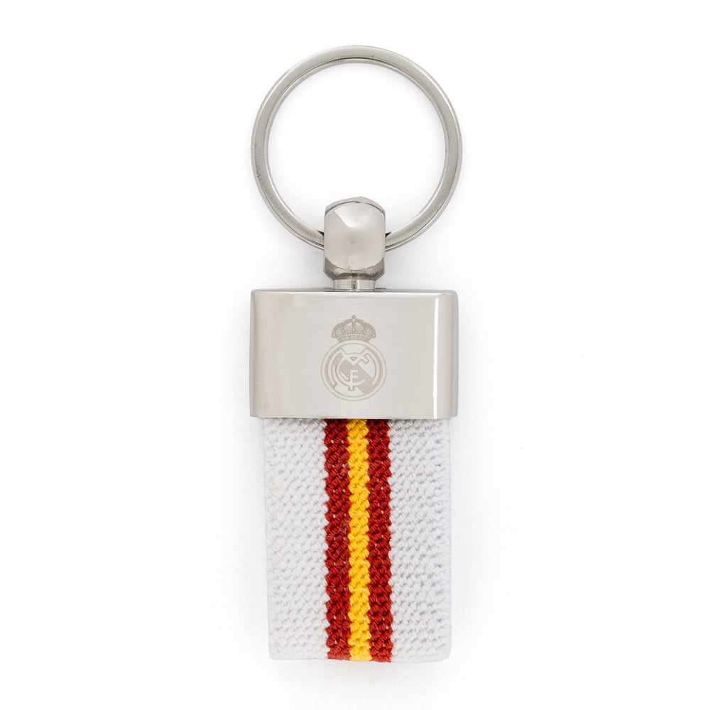 Spanish Flag Keyring White Real Madrid
