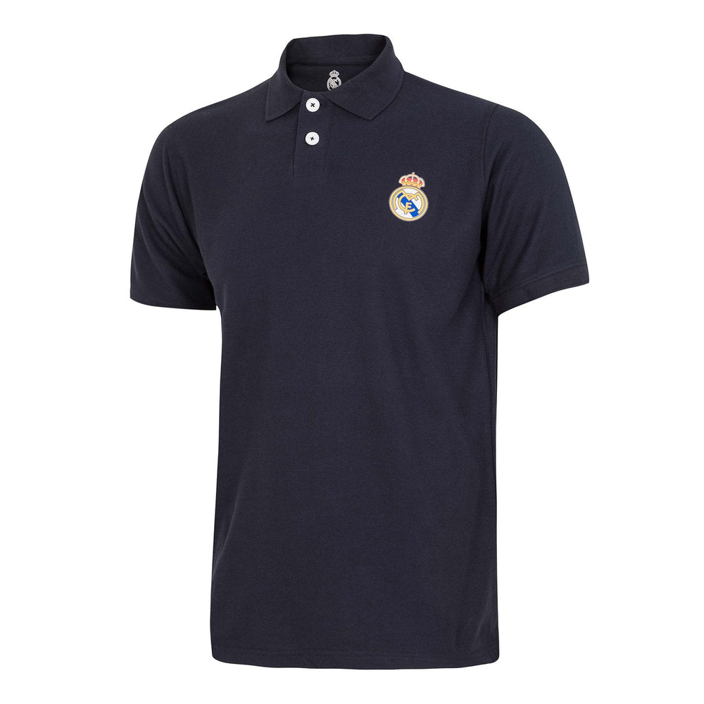Mens Essentials Color Crest Polo Navy